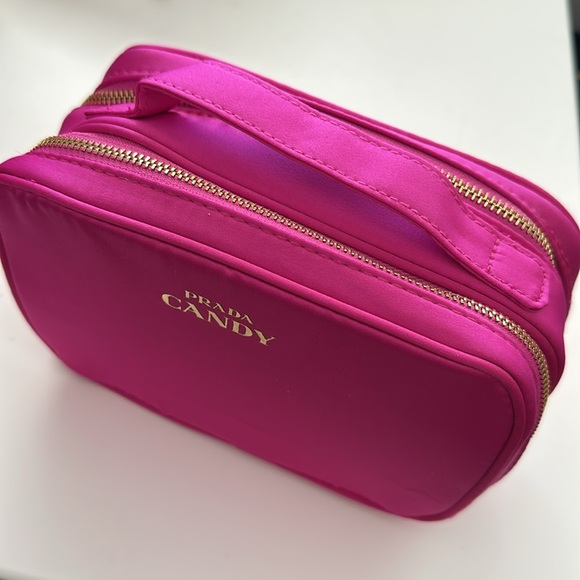 Prada Candy Pouch Bright Pink Nylon (good for make up, toiletry, etc.) - Picture 2 of 3